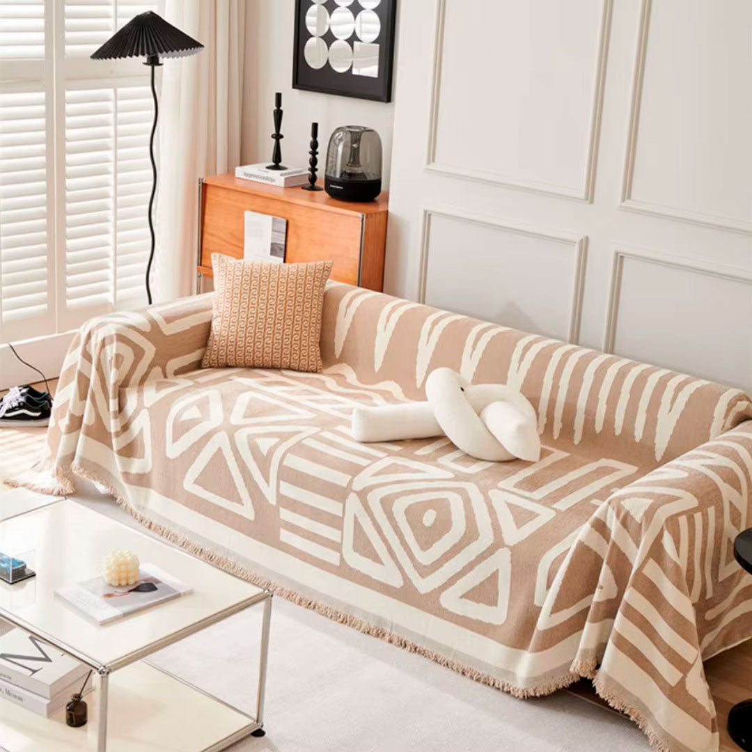 Manta Cubre Sofa de Chenilla Reversible
