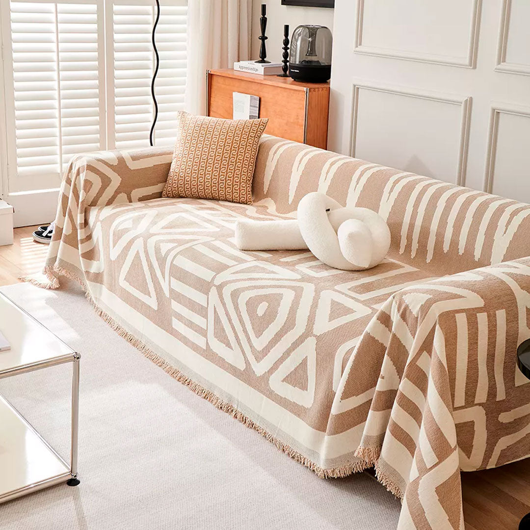 Manta Cubre Sofa de Chenilla Reversible