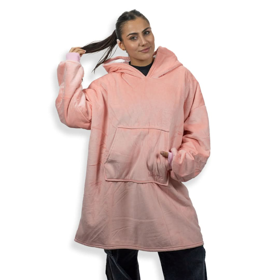 Hoodie Rosa Polar con Capucha Marca Wilma