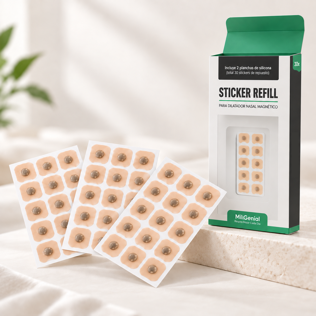 Pack Repuestos Kit Magnetico Nasal de Respiración 15 dias