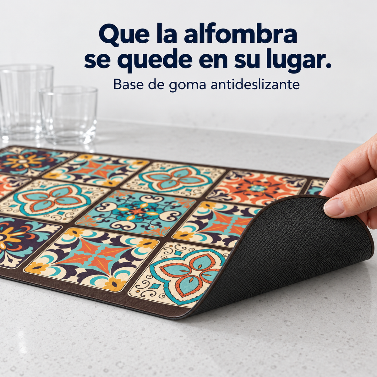 Alfombra Super Absorbente Secado de Platos o Barra de Café
