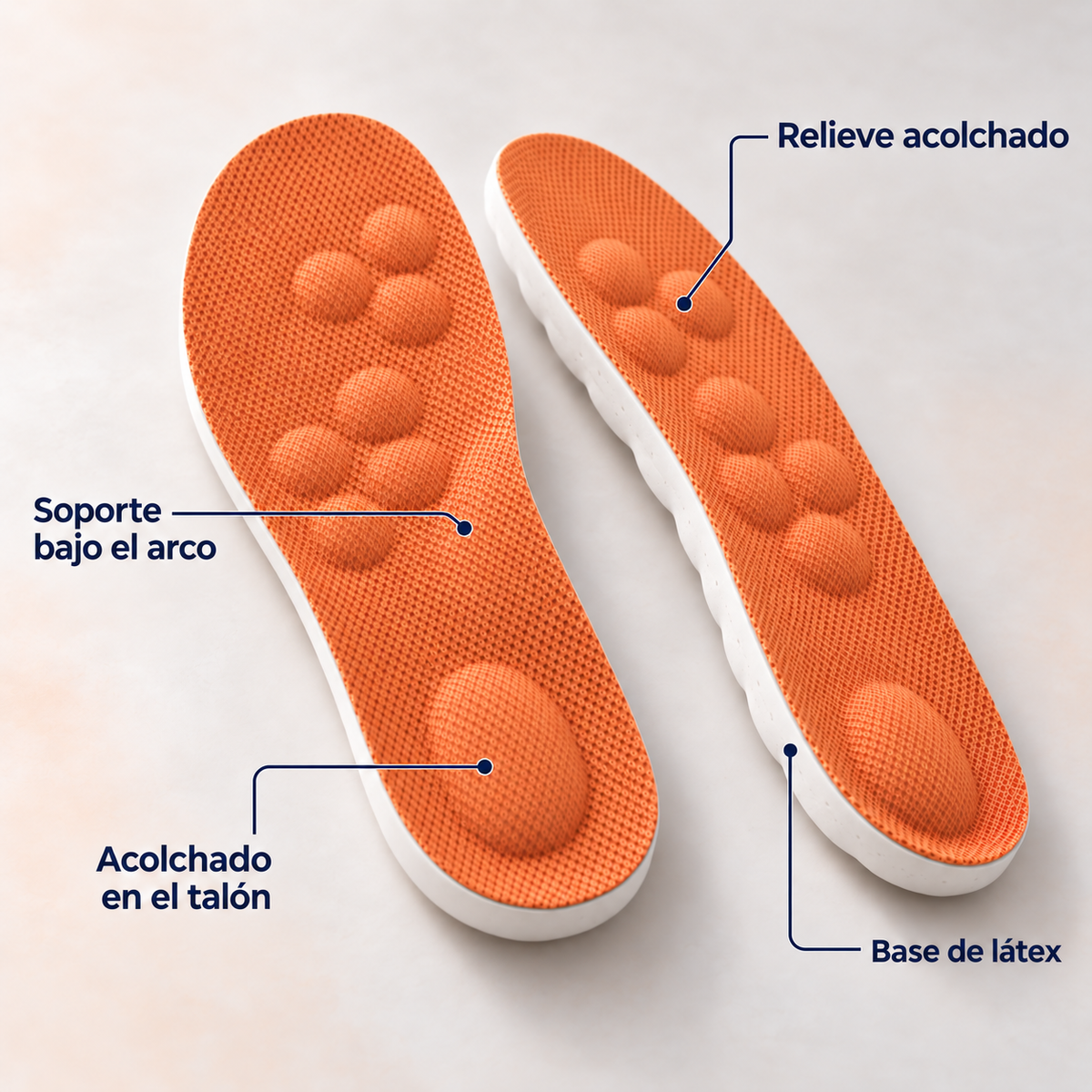 Plantillas Deportivas de Látex con Soporte de Arco
