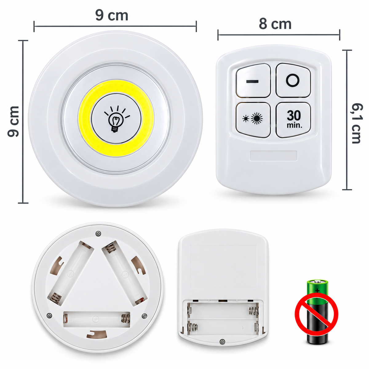 Luz LED Inalámbrica con Control Remoto