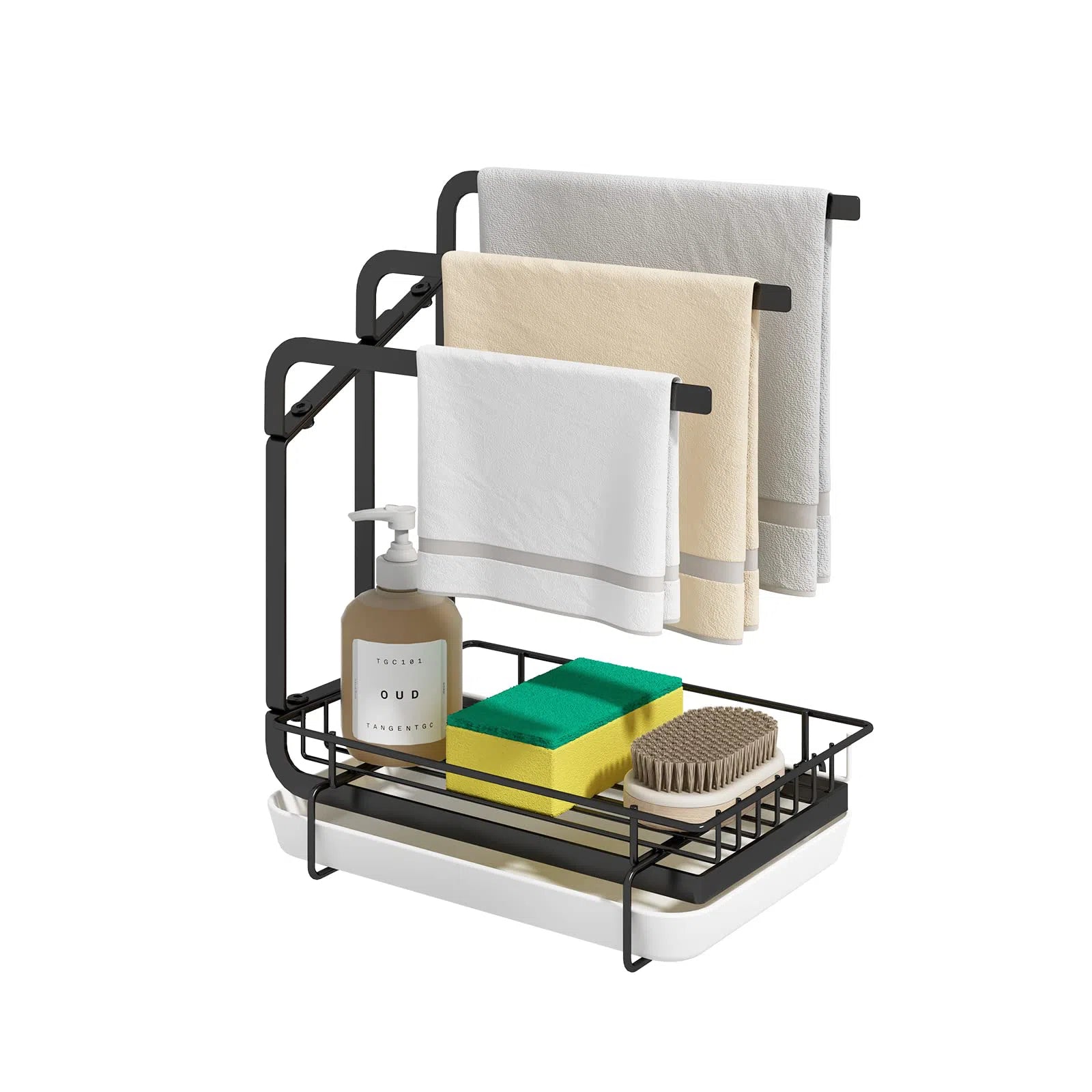 Organizador de toallas de cocina, estante de trapo, soporte para colgar en  seco, armario de baño, estante de suspensión, suministros de cocina,  accesorios BANYUO
