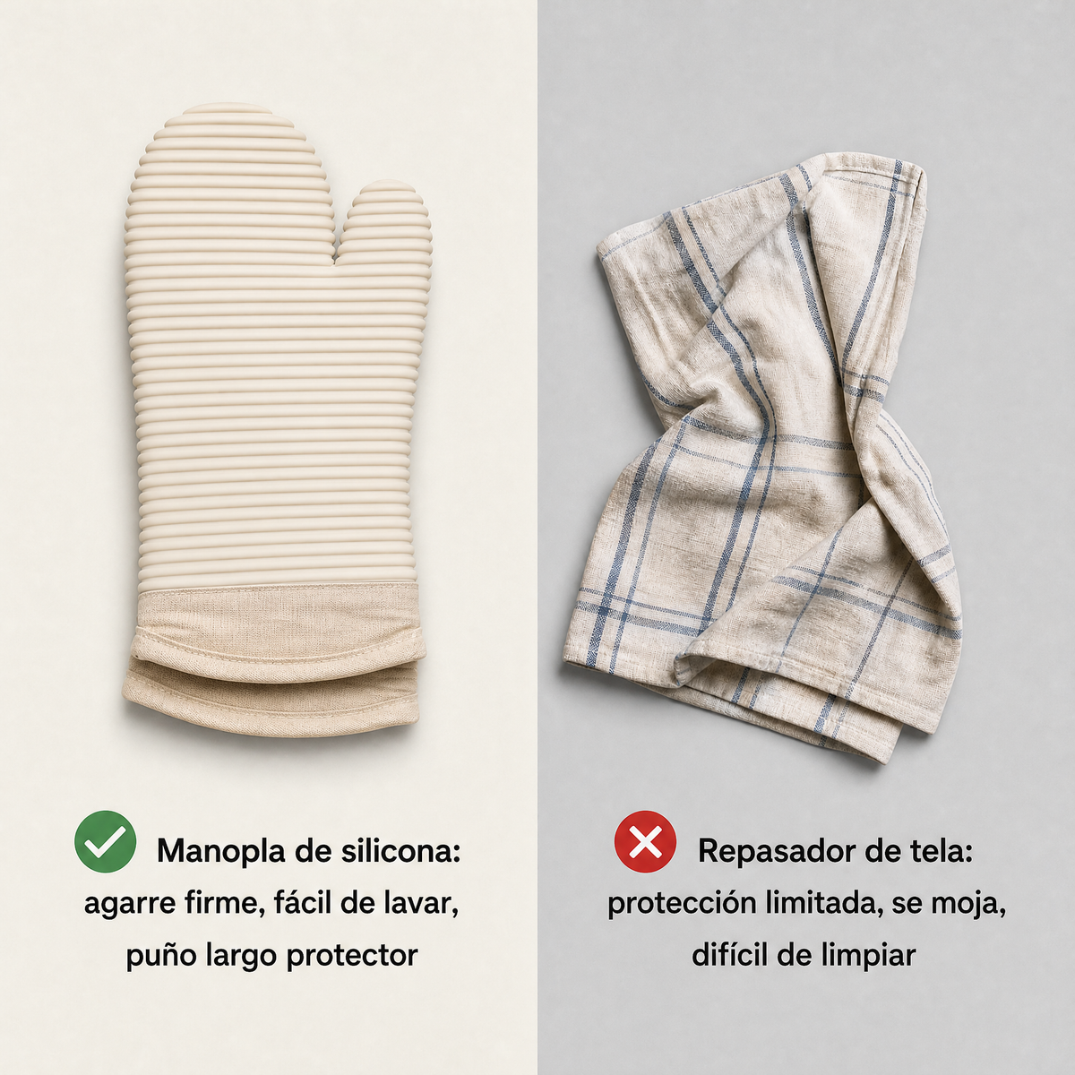 Juego de Guantes de horno de Silicona con Puño de Algodón
