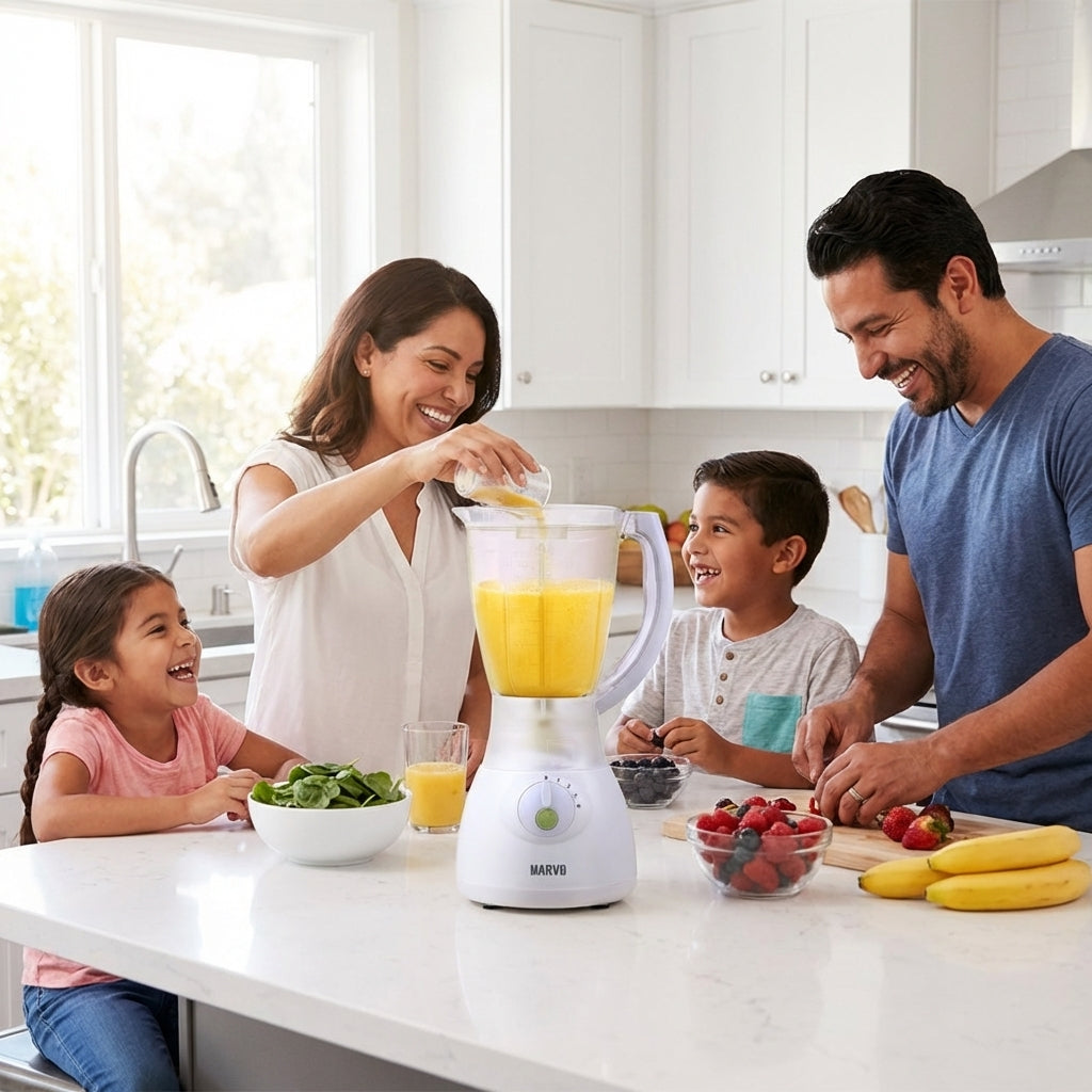Licuadora Marvo HBR-057 4 Vel Plástico Blanco