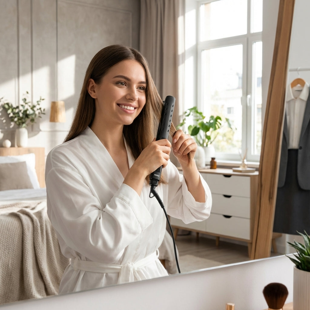 Alisador de Cabello Marvo HC-046BK Titanio Negro