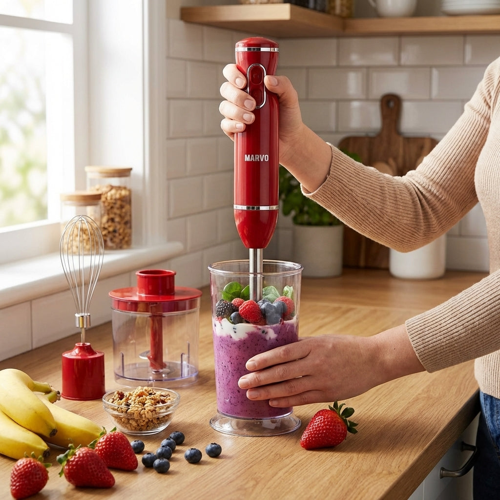 Mixer Marvo HBR-079RD Acero Inoxidable Rojo