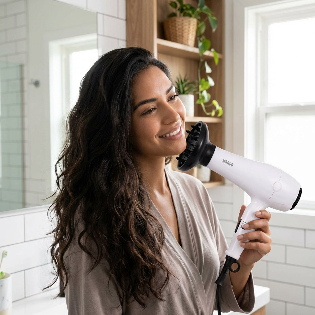 Secador de Pelo Marvo HC-113 c/Difusor Blanco