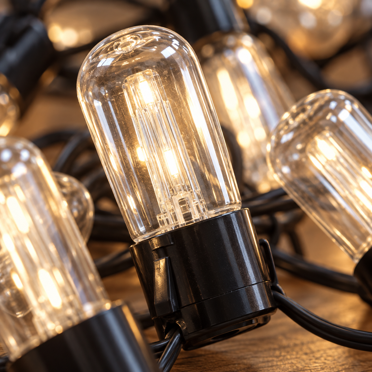 Guirnalda Luces Led Edison 5Mts con Panel Solar