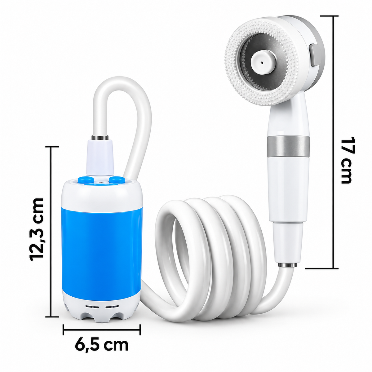Ducha de Camping Portátil Recargable Con Manguera de 2 m