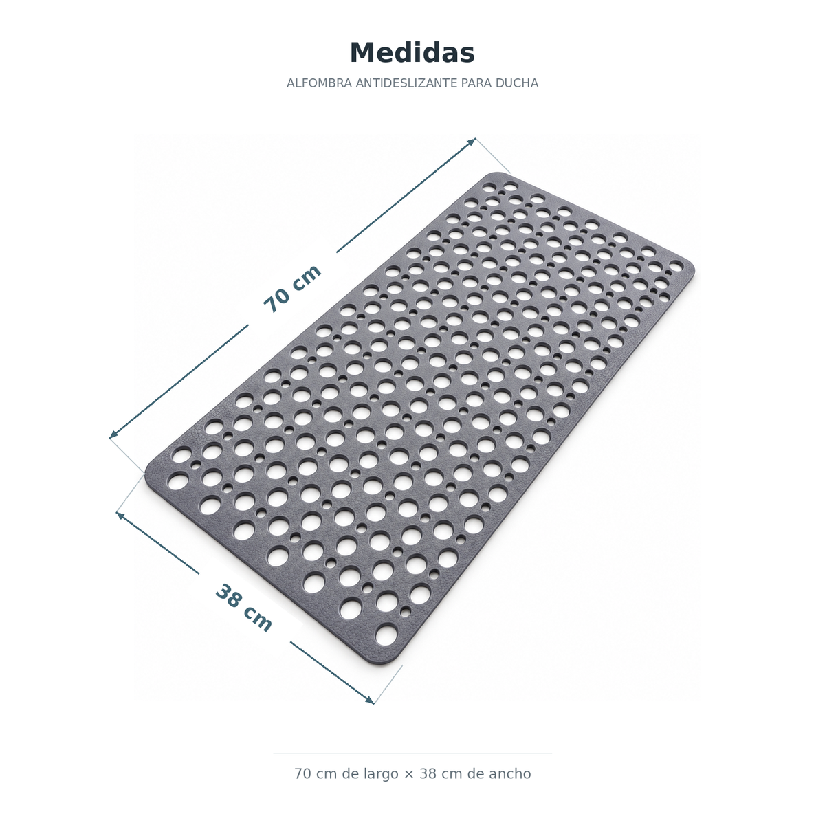 Alfombra de Ducha Antideslizante y Antibacterial