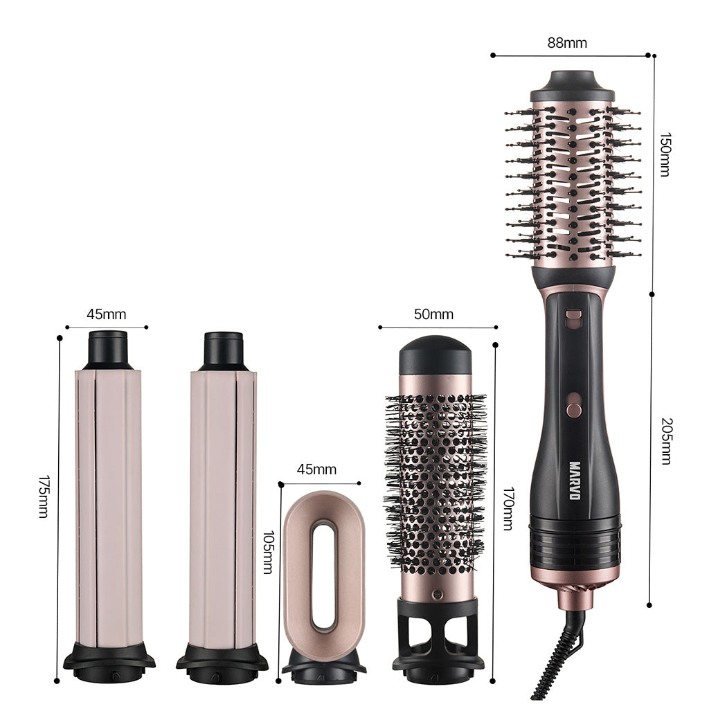 Cepillo Marvo HC-244 5 en 1 Moldeador 220V