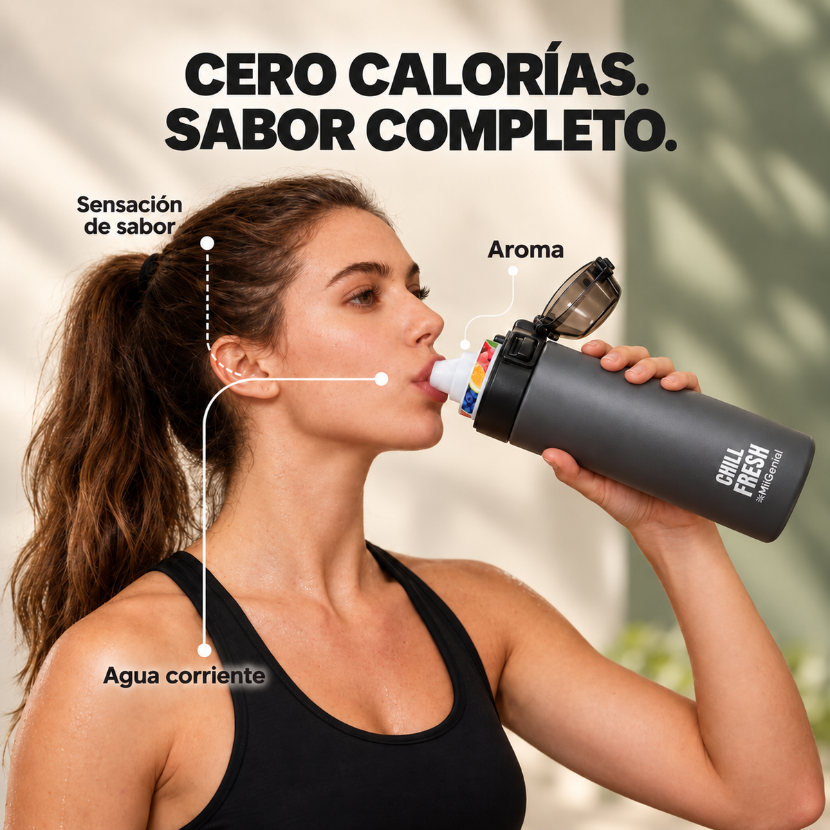 Botella Aromatica Chill Fresh con 3 Capsulas de Regalo