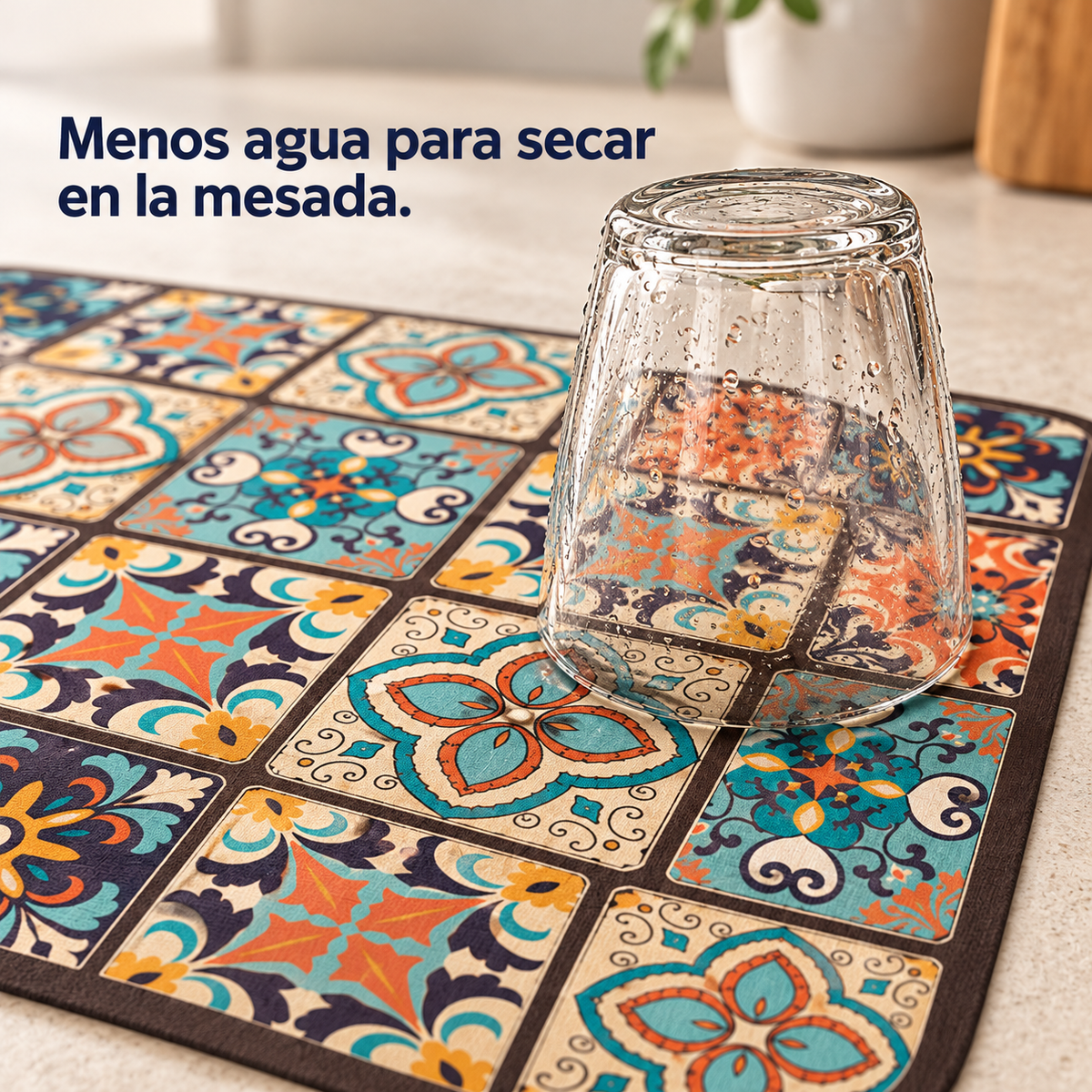Alfombra Super Absorbente Secado de Platos o Barra de Café