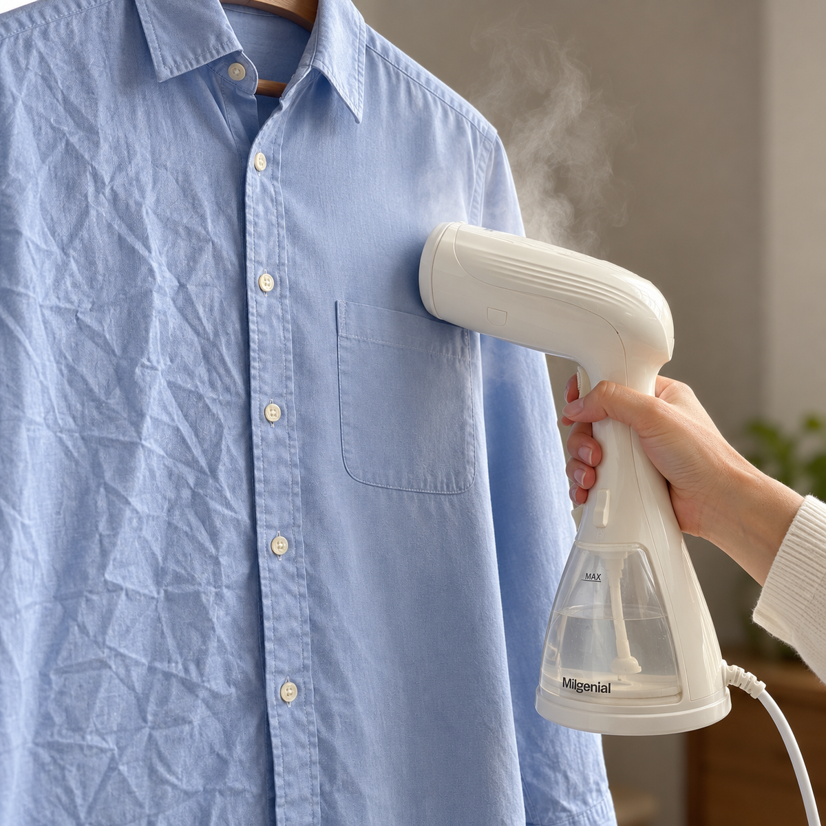 Plancha a Vapor Vertical Steam Flow Marca MilGenial