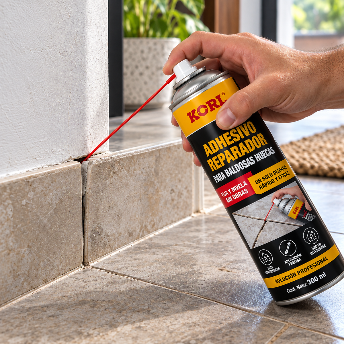 Spray Adhesivo Sellador para Grietas y Pisos