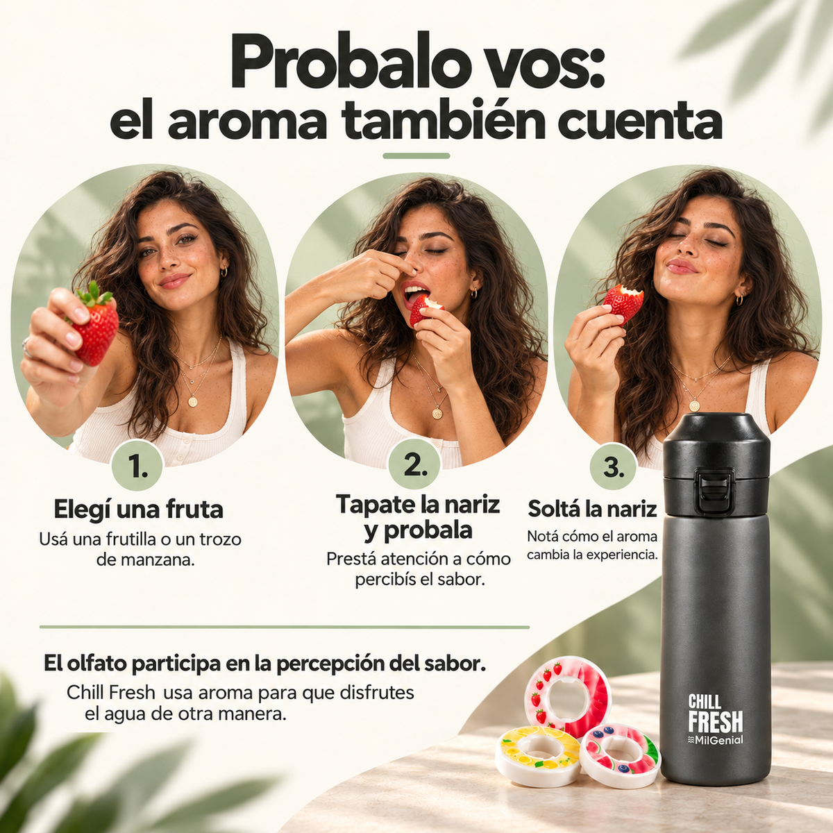 Botella Aromatica Chill Fresh con 3 Capsulas de Regalo