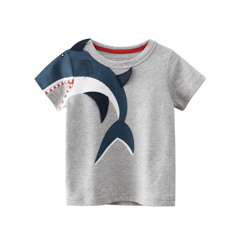 Camiseta con Diseño 3d de Tiburón