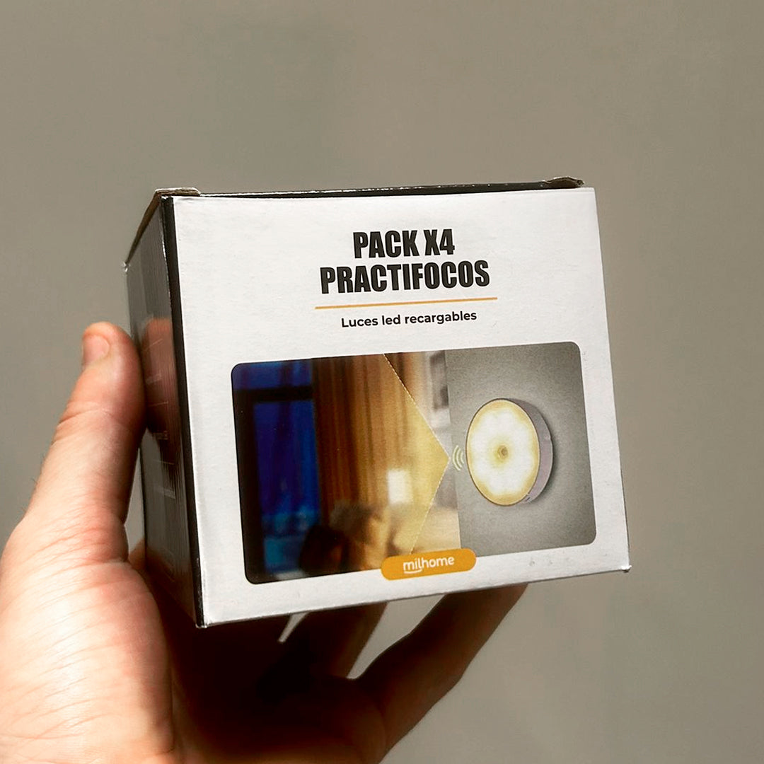 Pack de 4 Practifocos Led Recargables Multiuso