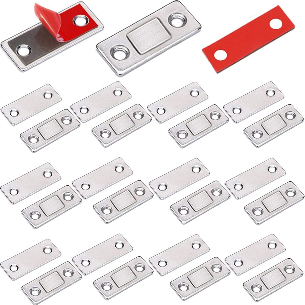 Imanes adhesivos ultrafinos para puertas de armario Pack x12