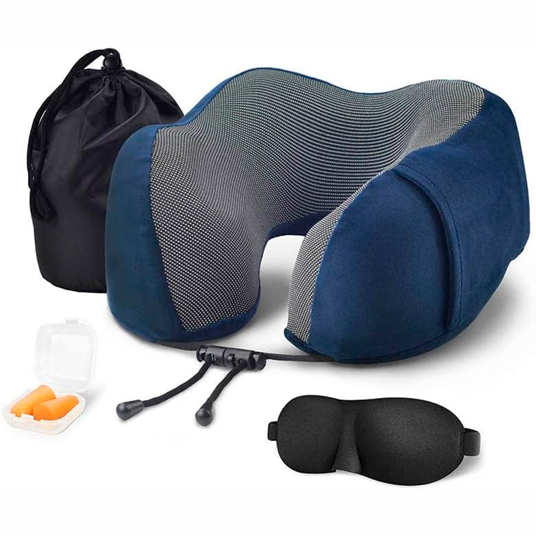 Almohada de Viaje de Regalo Cubre Ojos + Tapones Oidos