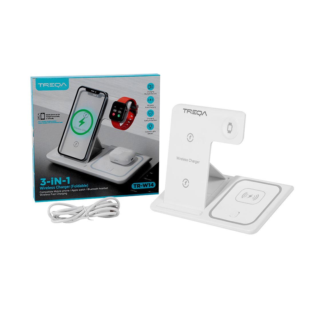 Cargador Inalámbrico 3 en 1 Carga Rápida