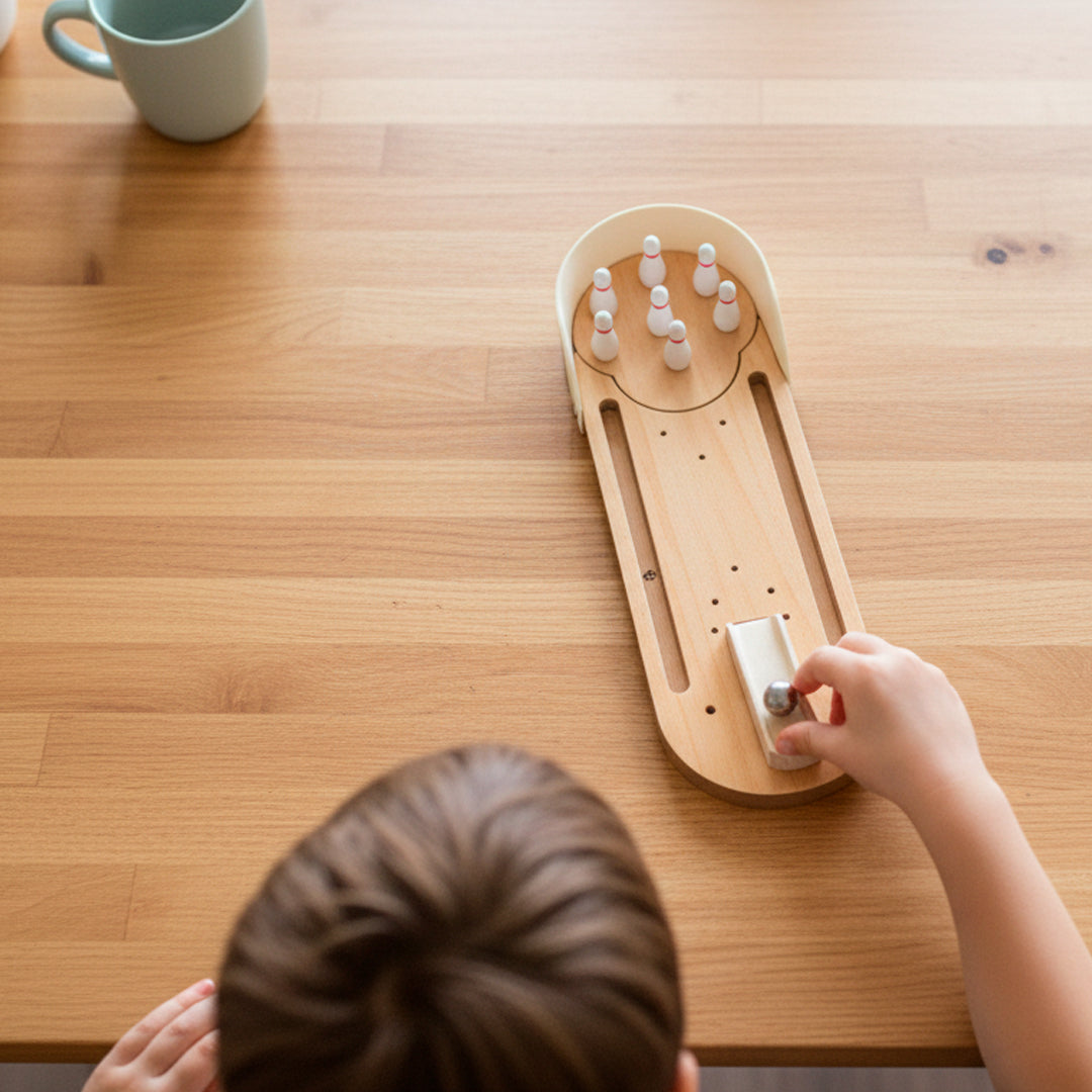 Juego Bowling de Madera para Mesa
