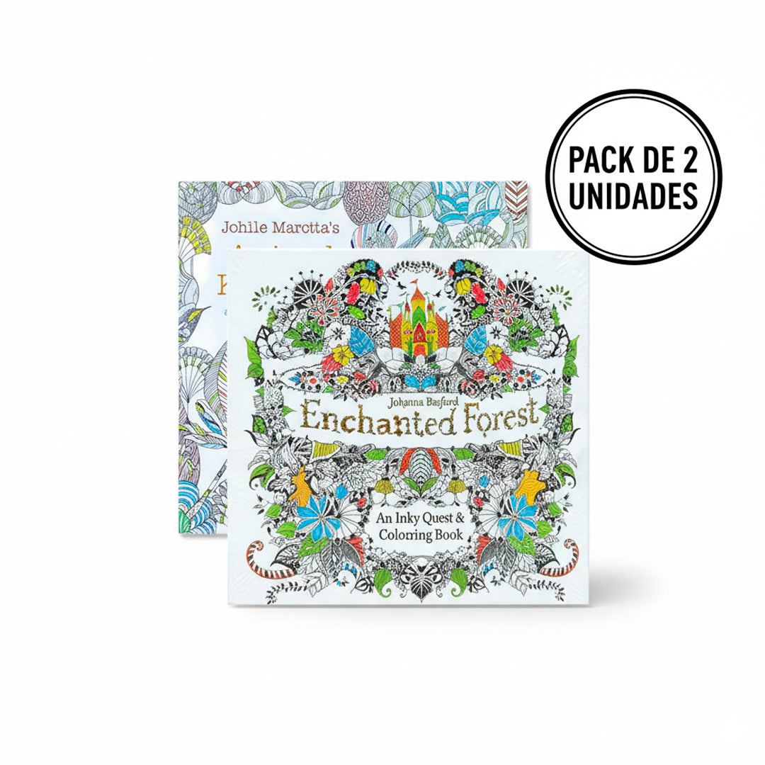 Set de 2 Libros para Colorear de Flores y Mandalas