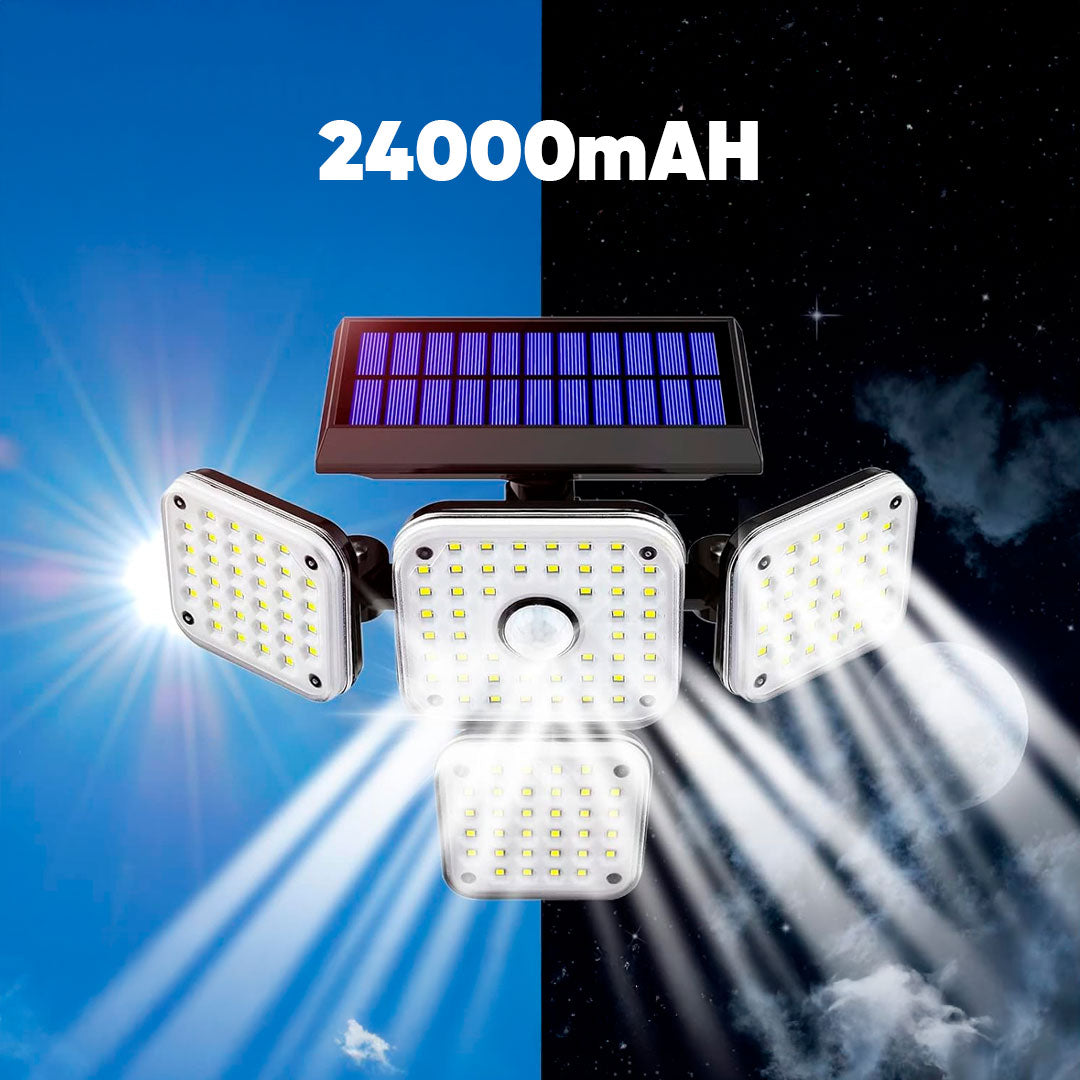 Foco con Panel Solar con 4 Focos Extensible