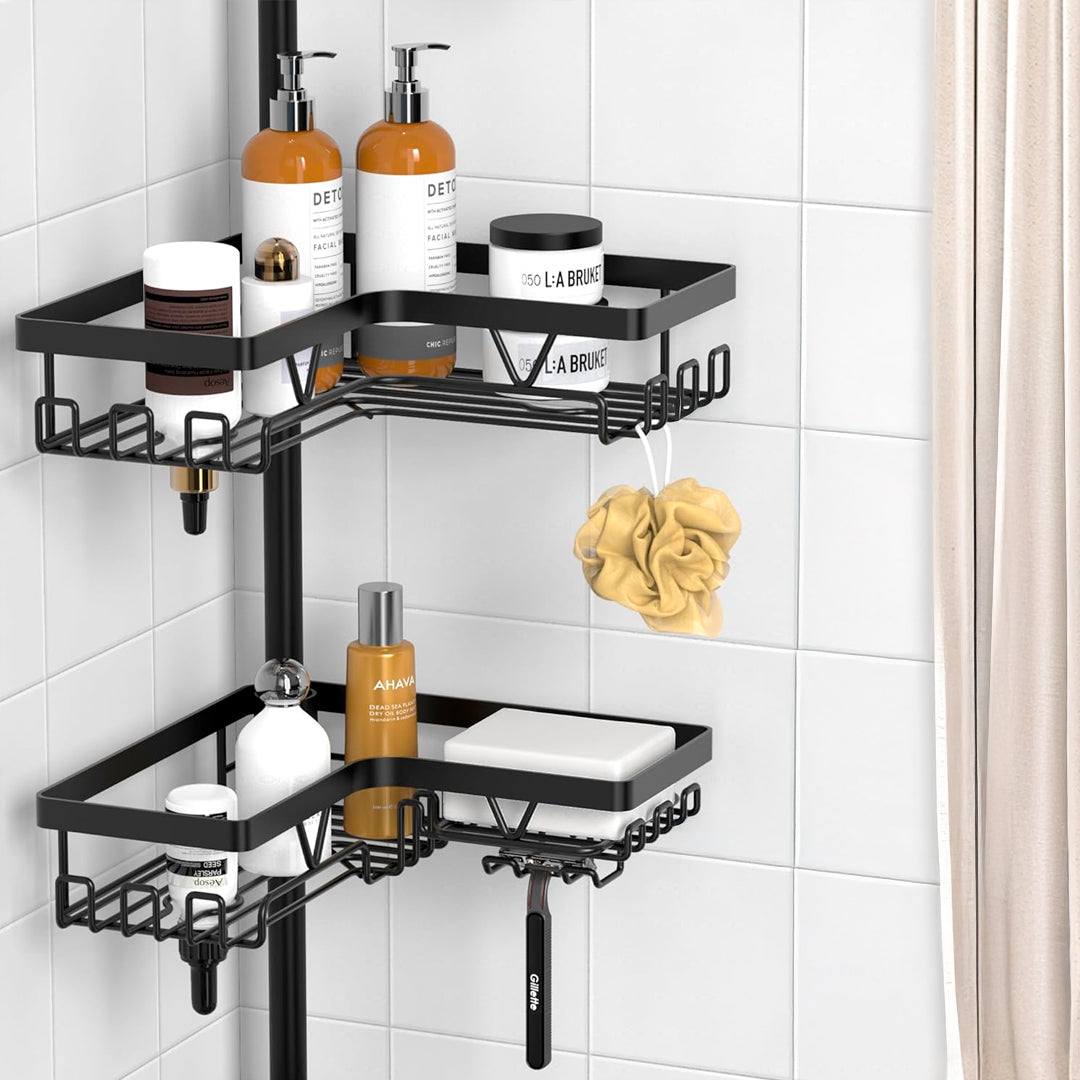 Esquinero de Ducha Ajustable 4 Estantes en Acero Inoxidable
