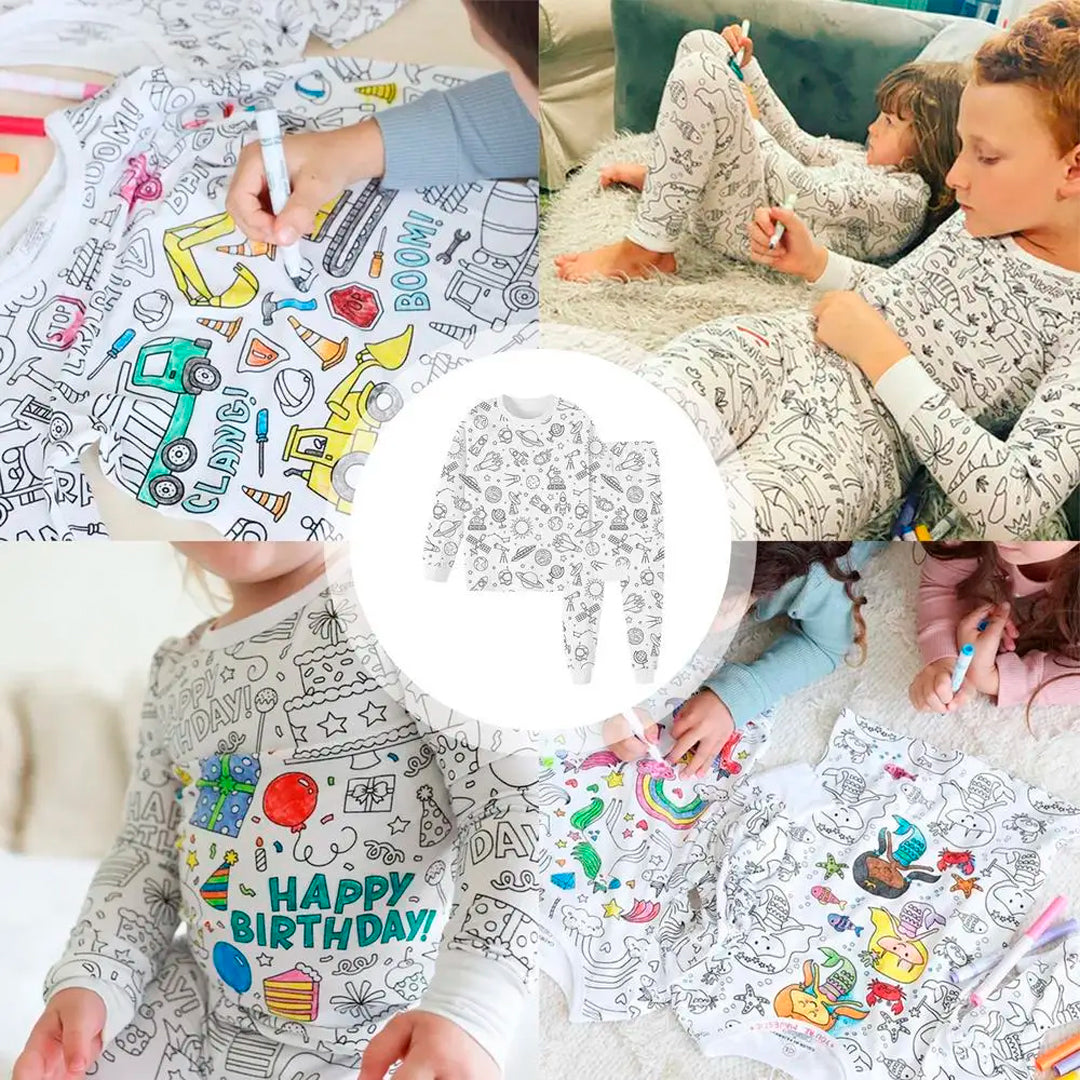 Conjunto Pijama Coloreable