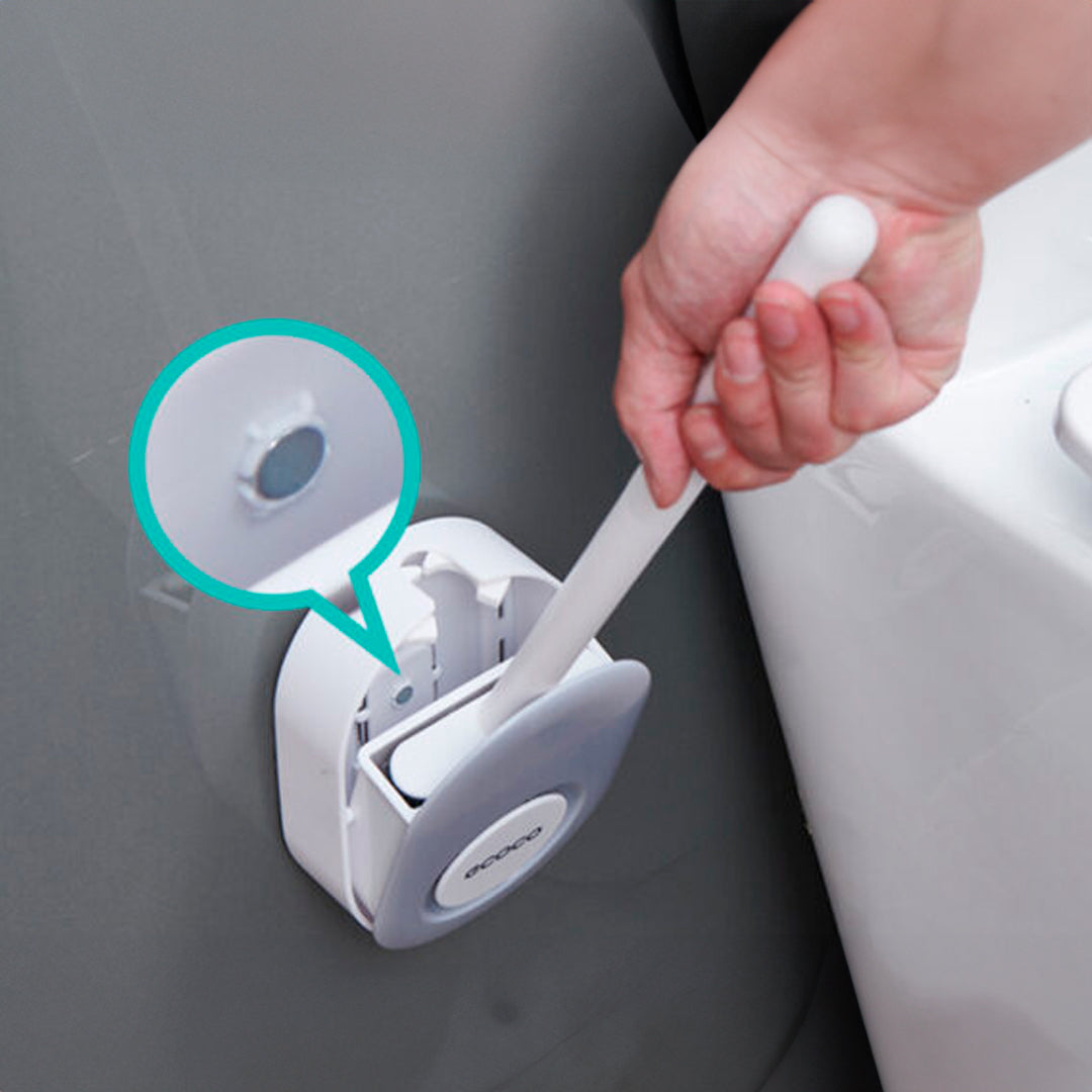 Cepillo Escobilla Anti Olores Limpia Inodoro Silicona ECOCO