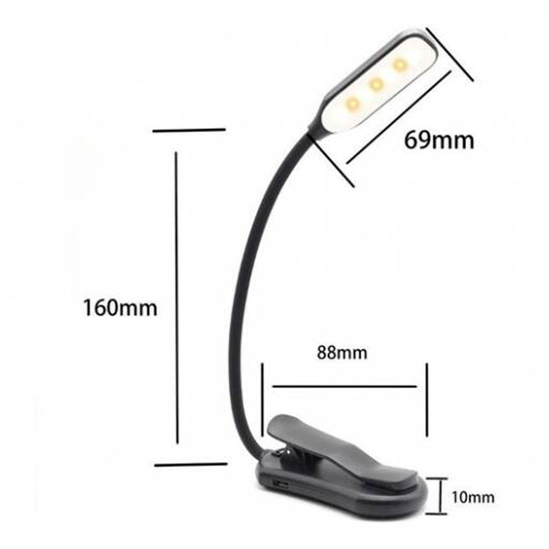 Luz Led De Libro Clip Lamp para Lectura Nocturna