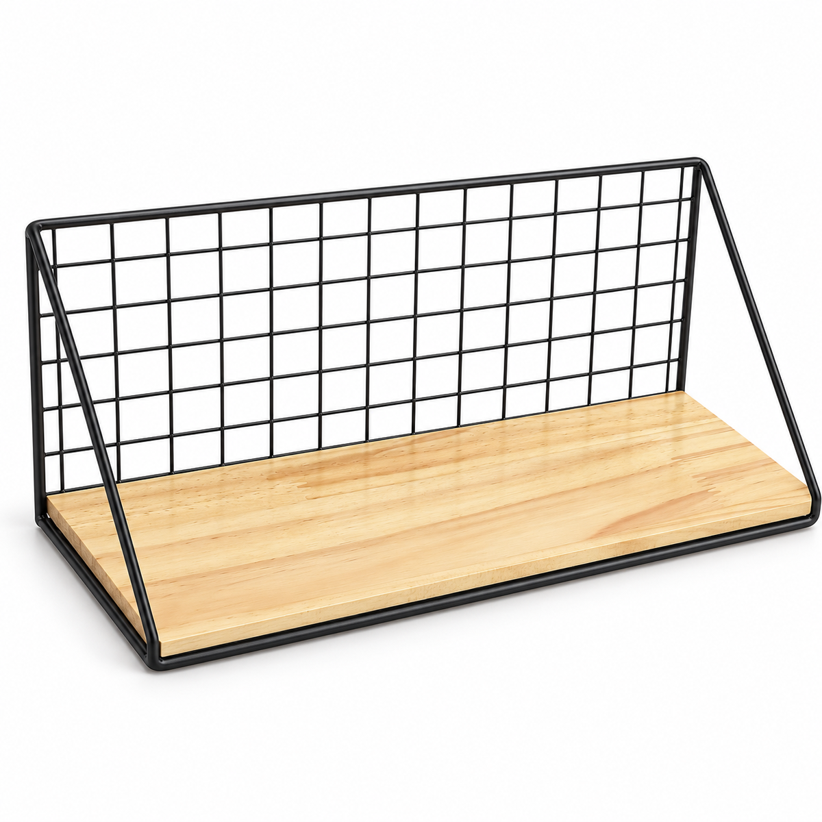 Estante Decorativo con Adhesivos Madera y Metal