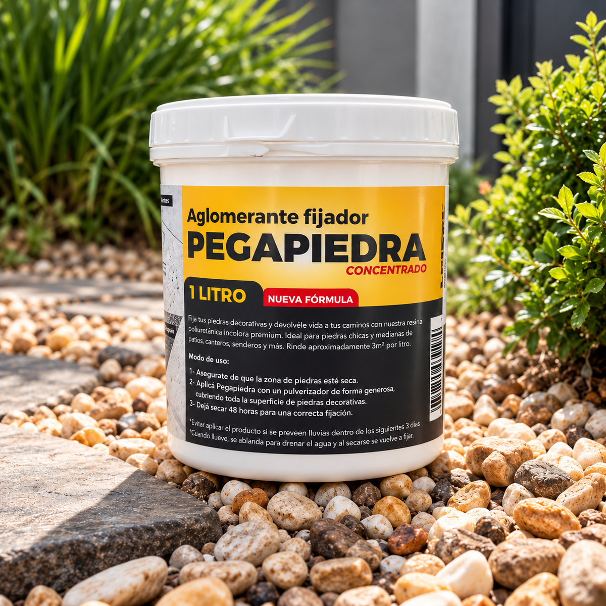 Fijador para piedras de Jardín PEGAPIEDRA 1L Leisel