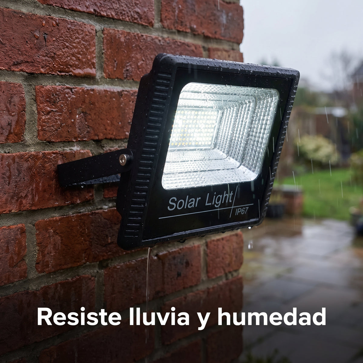 Foco Solar Led 100W con Control y Fotocélula - Resiste la intemperie