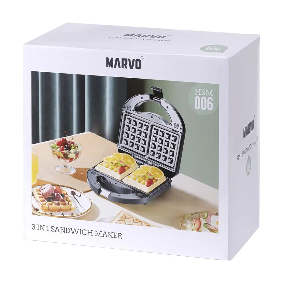 Sandwichera Grill Marvo HSM-006 220V 3 en 1