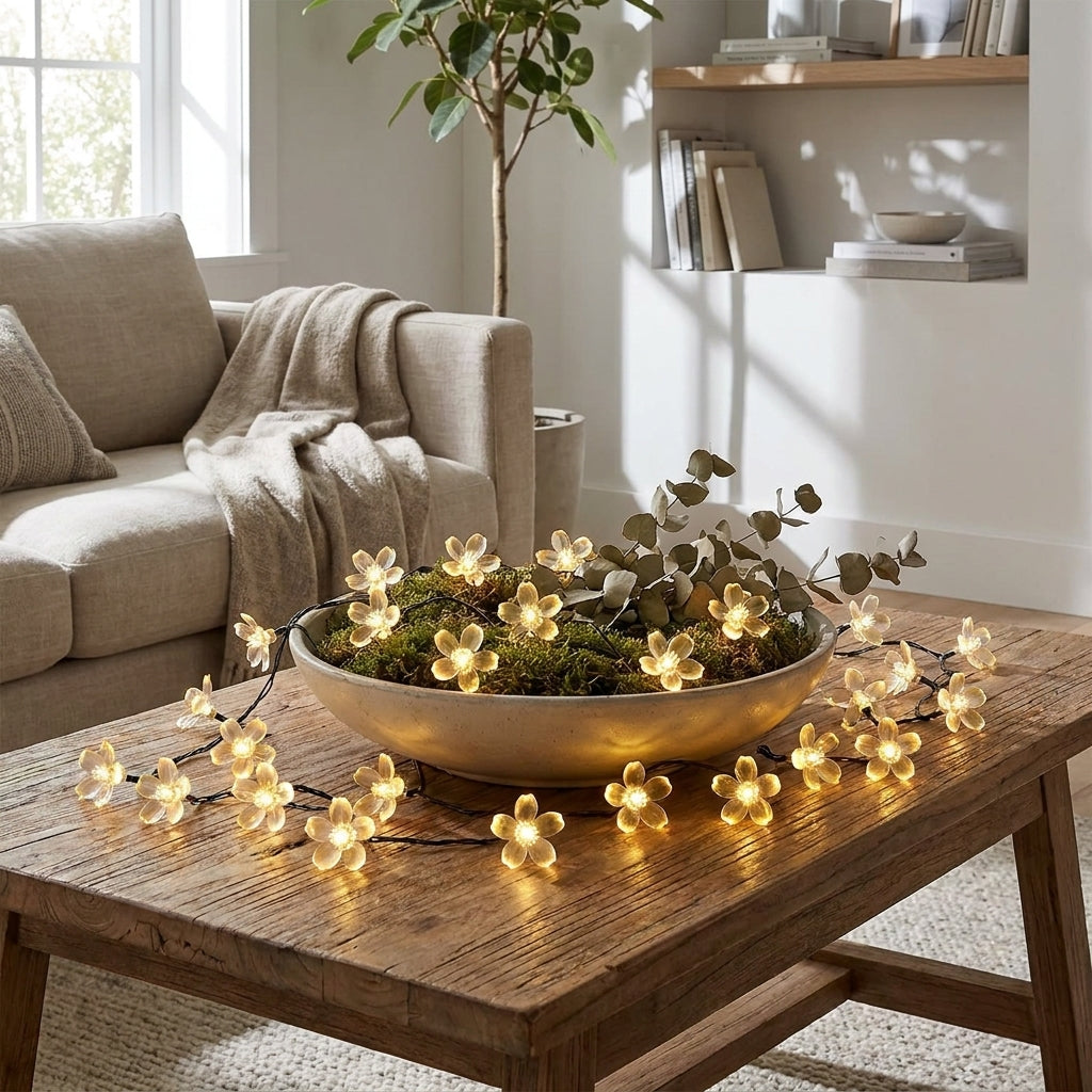 Luces Decorativas Flores para Jardin con Panel Solar