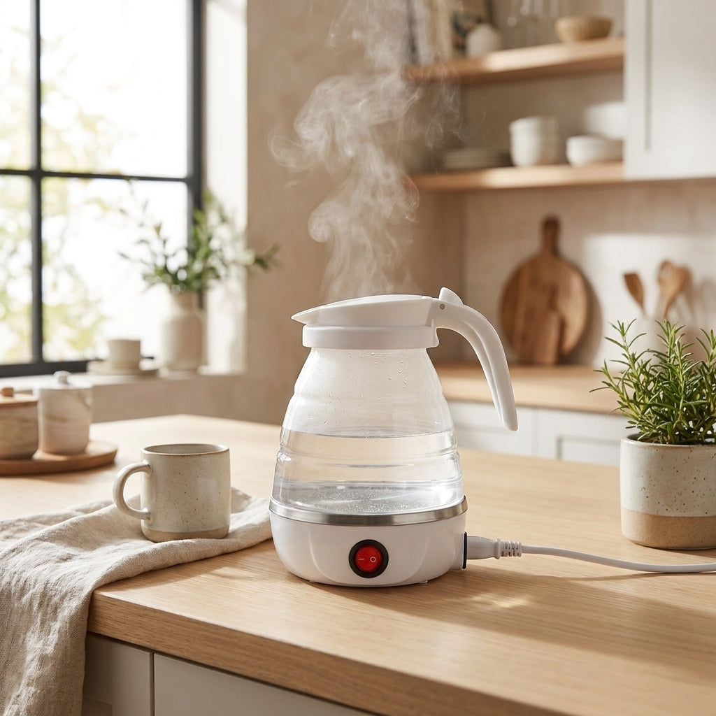 Jarra Eléctrica de Silicona Portátil Plegable 600ml