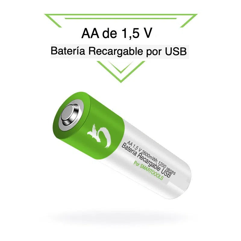 Pack de 2 Batería de Iones de Litio Recargable USB